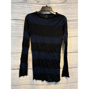 Majestic Paris Long Sleeve Crew Neck Striped Top Size L